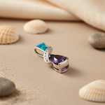Load image into Gallery viewer, 925 Silver Opal & Amethyst Pendant for Women | Gemstone Jewelry