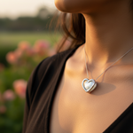 Load image into Gallery viewer, Silver Heart Pearl Pendant for Women | Daily Wear Necklace
