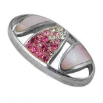 Load image into Gallery viewer, Silver Pink Crystal Accent Pendant for Women | Fashion Jewelry