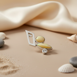 Load image into Gallery viewer, Silver Pendant with Yellow Gemstones | Unique Jewelry for Women