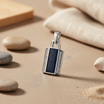 Load image into Gallery viewer, Silver Blue Sandstone Pendant Necklace for Women | Gift Jewelry