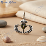 Load image into Gallery viewer, 925 Sterling Silver Thistle Pendant | Scottish Jewelry