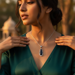 Load image into Gallery viewer, 925 Silver Blue Sandstone Pendant Necklace for Women