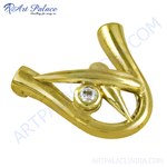 Load image into Gallery viewer, gold plating ring with a central white gemstone, showcasing a unique and stylish design, perfect for women's fashion and daily wear.