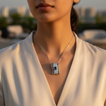 Load image into Gallery viewer, 925 Silver Garnet & Sapphire Pendant | Women's Gift Jewelry