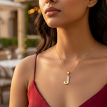 Load image into Gallery viewer, gold plating Diamond Initial Pendant for Women | Personalized Jewelry