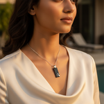 Load image into Gallery viewer, Silver Bunny Pendant Black Onyx | Fashion Jewelry for Women