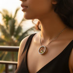 Load image into Gallery viewer, 925 Silver Peridot Halo Pendant Necklace for Women | Gift Jewelry