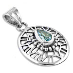 Load image into Gallery viewer, 925 Silver Blue Topaz Pendant for Women | Gemstone Jewelry