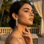 Load image into Gallery viewer, Silver Cubic Zirconia Drop Earrings for Women | Gift Jewelry