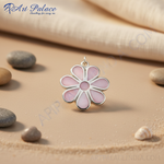 Load image into Gallery viewer, 925 Silver Pink Flower Pendant | Mother of Pearl Jewelry
