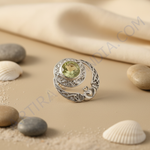 Load image into Gallery viewer, 925 Silver Prehnite Crescent Moon Brooch for Women | Gift