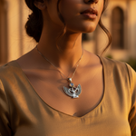 Load image into Gallery viewer, 925 Silver Egyptian Winged Pendant for Women | Moonstone Jewelry