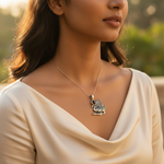 Load image into Gallery viewer, 925 Silver Dragon Pendant with Black Gemstone | Gift for Him