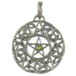Load image into Gallery viewer, 925 Silver Pentagram Pendant with Green Gemstone | Women's Necklace