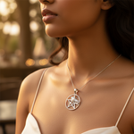 Load image into Gallery viewer, 925 Silver Raven Pentagram Pendant for Women | Gothic Jewelry
