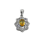 Load image into Gallery viewer, 925 Silver Yellow Gemstone Pendant for Women | Fine Jewelry Gift