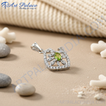Load image into Gallery viewer, 925 Silver Peridot Pendant for Women | Gemstone Jewelry