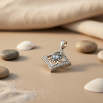 Load image into Gallery viewer, 925 Silver Blue Topaz Diamond Pendant for Women | Gift Jewelry