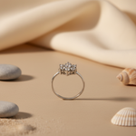 Load image into Gallery viewer, Silver Cubic Zirconia Cluster Ring for Women | Wedding Gift