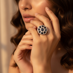 Load image into Gallery viewer, 925 Silver Sapphire Gemstone Ring for Women | Cocktail Jewelry