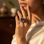 Load image into Gallery viewer, Amethyst Gemstone Ring in Sterling Silver for Women
