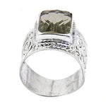 Load image into Gallery viewer, 925 Silver Smoky Quartz Ring | Men's Ring | Gift for Him