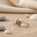 Load image into Gallery viewer, 925 Silver Tiger Eye Ring for Women | Gemstone Jewelry