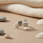 Load image into Gallery viewer, 925 Silver Geometric Ring for Women | Mother of Pearl