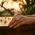 Load image into Gallery viewer, 925 Silver Moonstone Ring for Women | Sterling Silver Jewelry