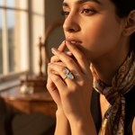 Load image into Gallery viewer, 925 Sterling Silver Double Stone Ring for Women | Gift Jewelry