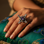 Load image into Gallery viewer, 925 Silver Amethyst Ring for Women | Gemstone Jewelry Gift