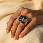 Load image into Gallery viewer, 925 Silver Garnet Gemstone Ring for Women | Statement Jewelry