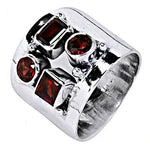 Load image into Gallery viewer, 925 Silver Garnet Gemstone Ring for Women | Statement Jewelry