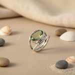 Load image into Gallery viewer, 925 Sterling Silver Green Amethyst Ring for Women | Gift