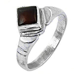 Load image into Gallery viewer, 925 Silver Square Stone Ring | Men's Statement Jewelry