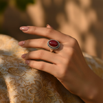 Load image into Gallery viewer, 925 Silver Red Carnelian Ring for Women | Gemstone Jewelry