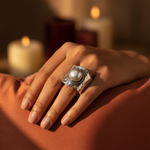 Load image into Gallery viewer, 925 Silver Pearl Ring for Women | Statement Jewelry