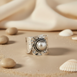 Load image into Gallery viewer, 925 Silver Pearl Ring for Women | Statement Jewelry