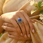 Load image into Gallery viewer, 925 Silver Lapis Lazuli Ring for Women | Gemstone Jewelry