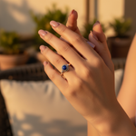 Load image into Gallery viewer, 925 Silver Blue Gemstone Ring for Women | Daily Wear Jewelry