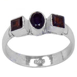 Load image into Gallery viewer, 925 Silver Garnet & Amethyst Ring for Women | Gift Jewelry