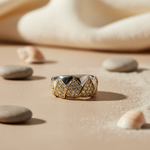 Load image into Gallery viewer, gold plating & Diamond Pave Ring for Women | Luxury Cocktail Ring