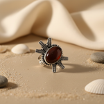 Load image into Gallery viewer, 925 Silver Oval Garnet Ring for Women | Statement Jewelry