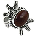 Load image into Gallery viewer, 925 Silver Oval Garnet Ring for Women | Statement Jewelry