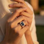 Load image into Gallery viewer, 925 Silver Black Onyx Ring for Men | Signet Ring