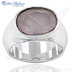 Load image into Gallery viewer, 925 sterling silver statement ring with a large oval gemstone, perfect for women's fashion
