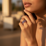 Load image into Gallery viewer, 925 Silver Purple Gemstone Ring for Women | Cocktail Jewelry