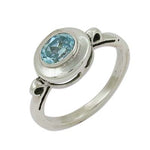 Load image into Gallery viewer, Silver Aquamarine Ring for Women | Blue Gemstone Ring
