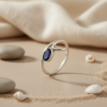 Load image into Gallery viewer, 925 Silver Blue Sapphire Ring for Women | Gemstone Jewelry